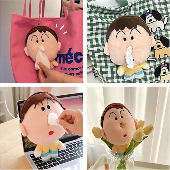 Cartoon Plush Tissue Holder Doll